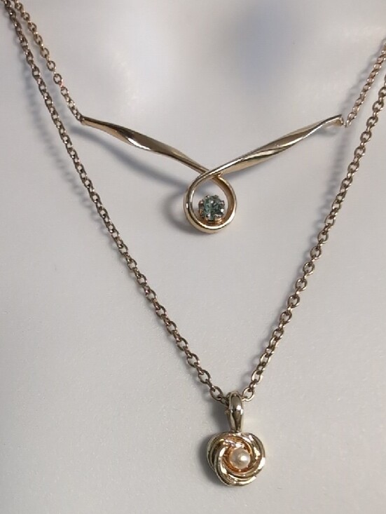 Jewelry - Delicate Layering  Necklaces with Pearl & Crystal Accents